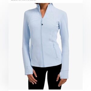 Lululemon Define Jacket Blue Linen Size 6